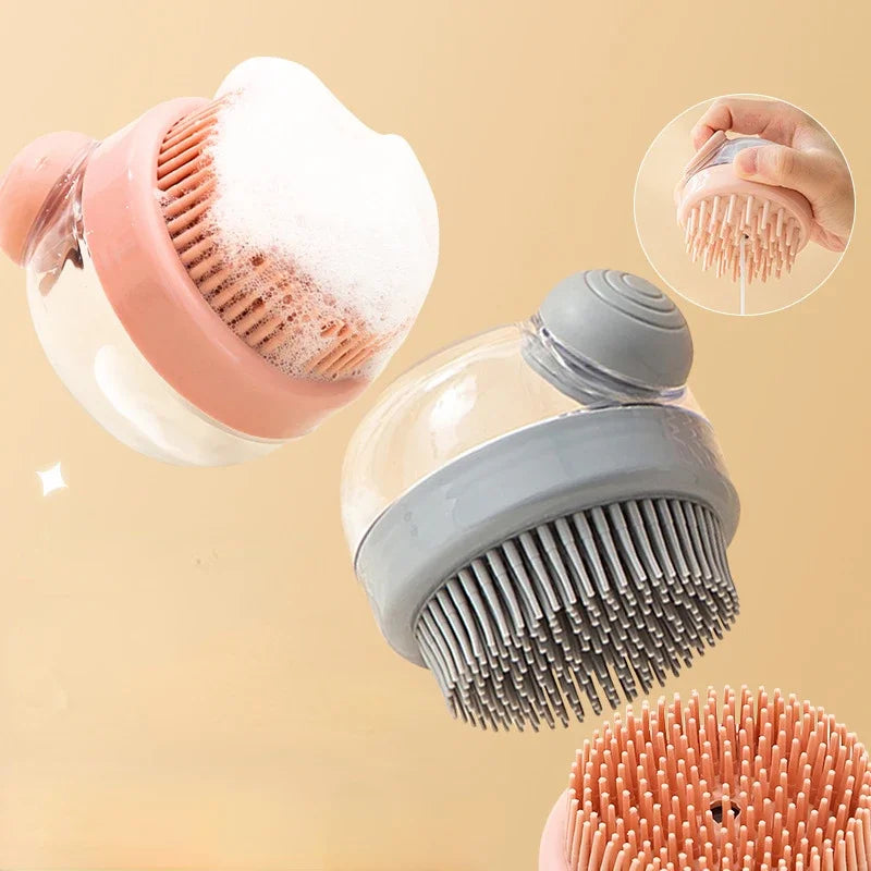 Shampoo-Dispensing Shower Massage Brush